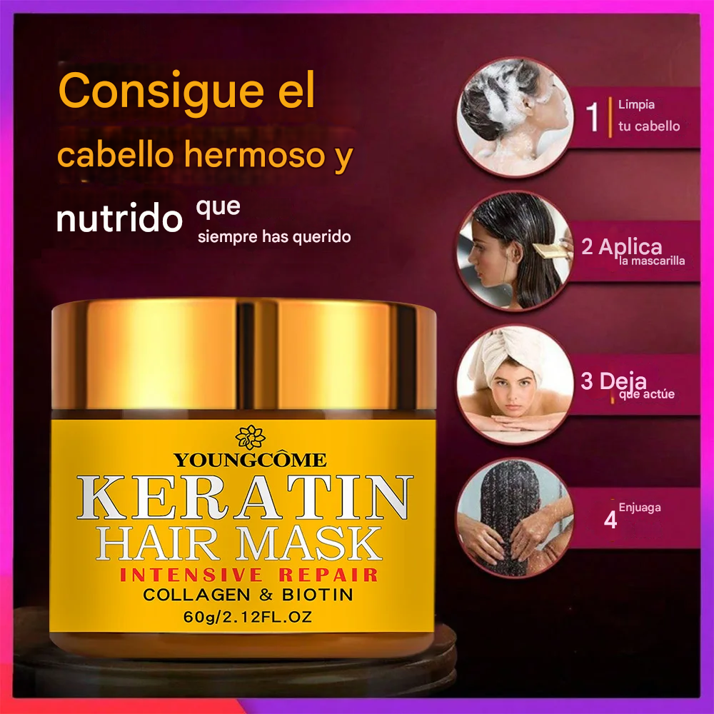 Crema Alisadora de Queratina – Tratamiento Profesional para Cabello Dañado